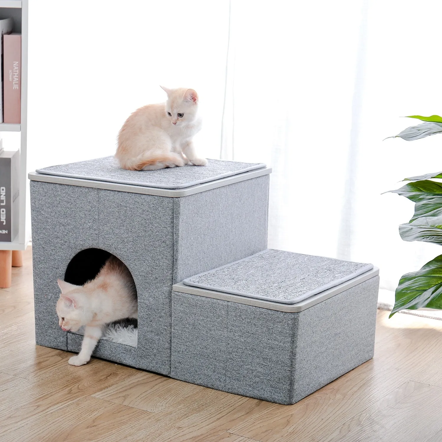 2 in 1 Pet Stairs Ramp w/ A Deluxe Pet House