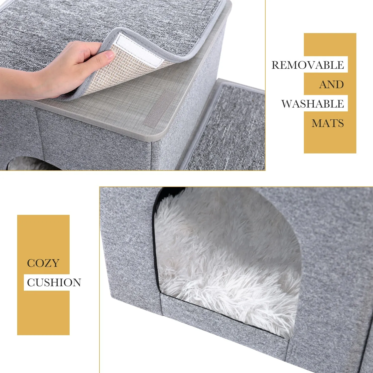 2 in 1 Pet Stairs Ramp w/ A Deluxe Pet House