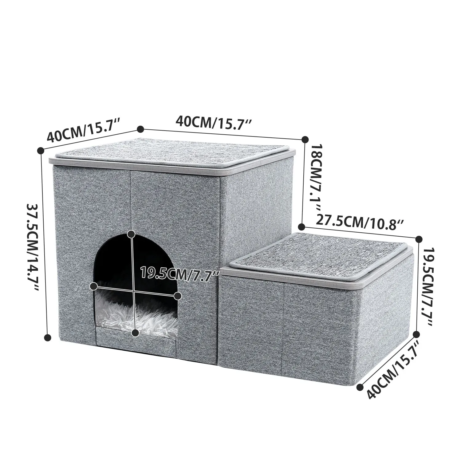2 in 1 Pet Stairs Ramp w/ A Deluxe Pet House