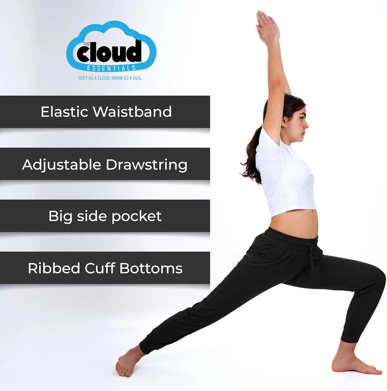 3 Pack: Women's Ultra-Soft Lounge Joggers Sweatpants Athletic Yoga Pants with Pockets