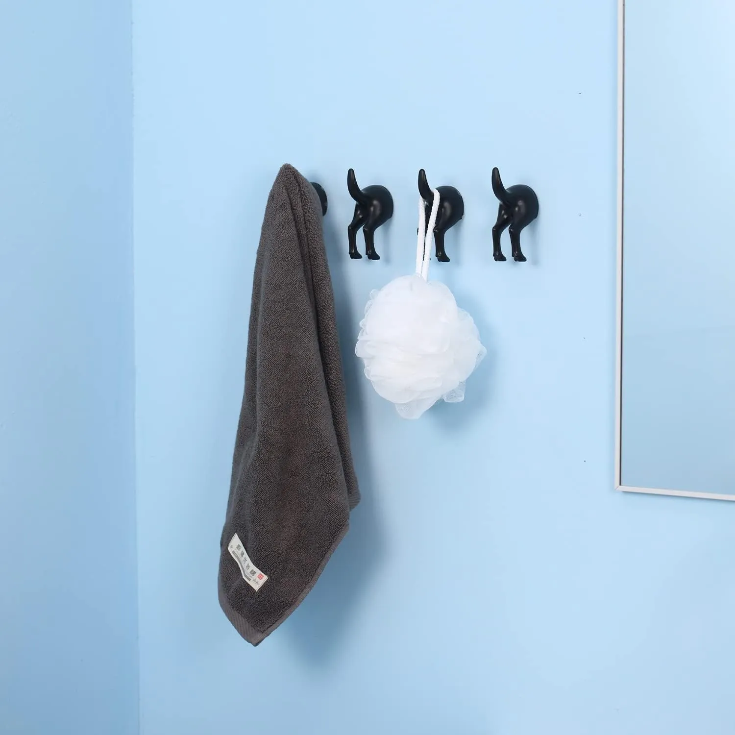 5 Pack Dog Tail Coat Hooks for Wall