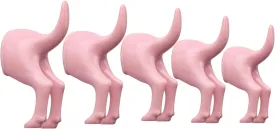 5 Pack Dog Tail Coat Hooks for Wall