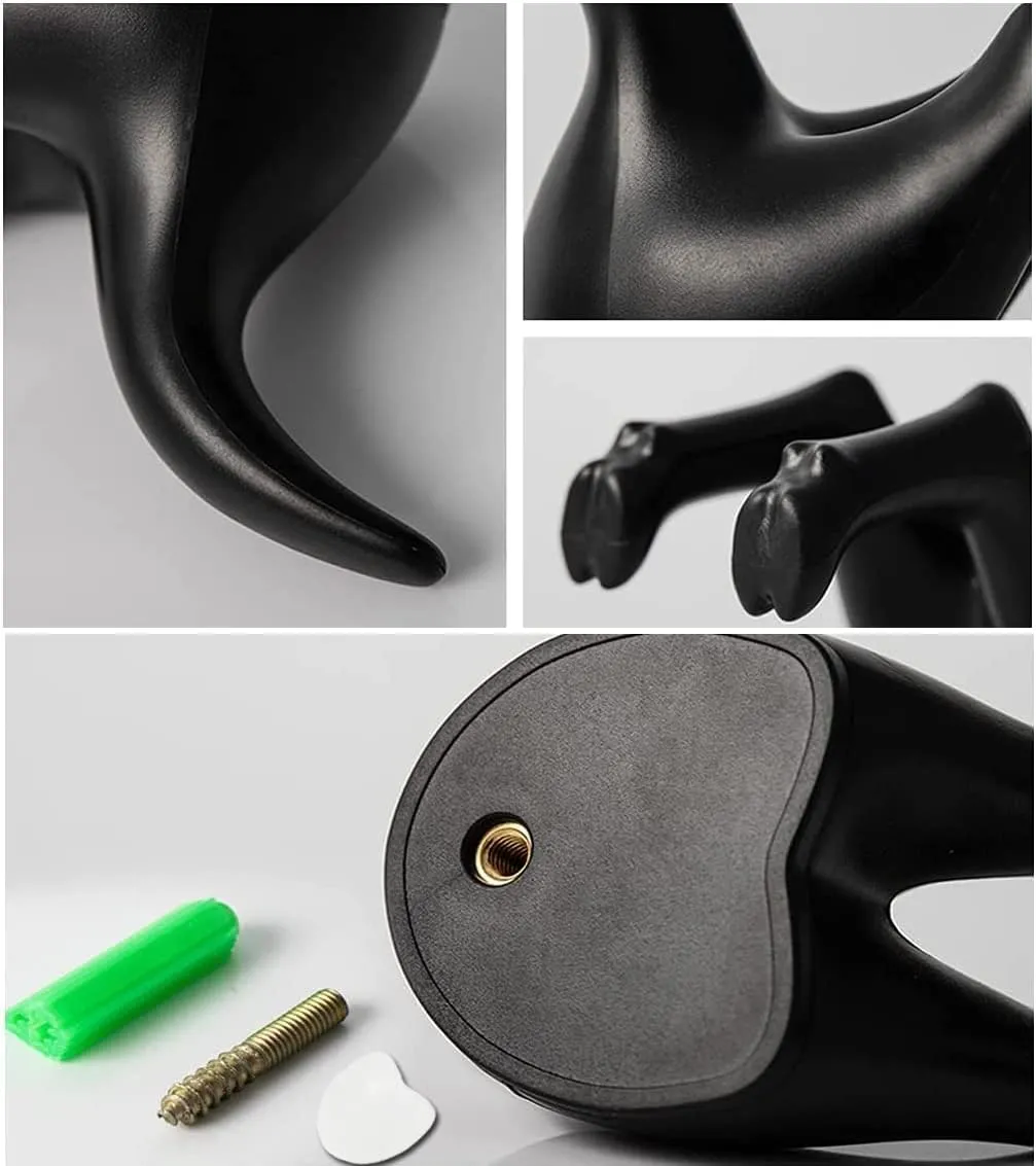 5 Pack Dog Tail Coat Hooks for Wall