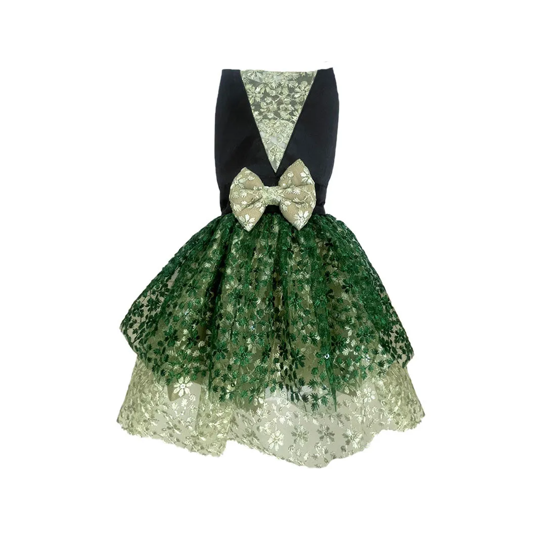 Black-Green Princess Dress