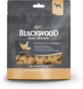 Blackwood Oven Baked Dog Treats, Chicken with Parmesan, 8 Ounce Pouch, Training Treats for All Life Stages and Breed Sizes Blackwood Oven Baked Dog Treats, Chicken with Parmesan, 8 Ounce Pouch, Training Treats for All Life Stages and Breed Sizes