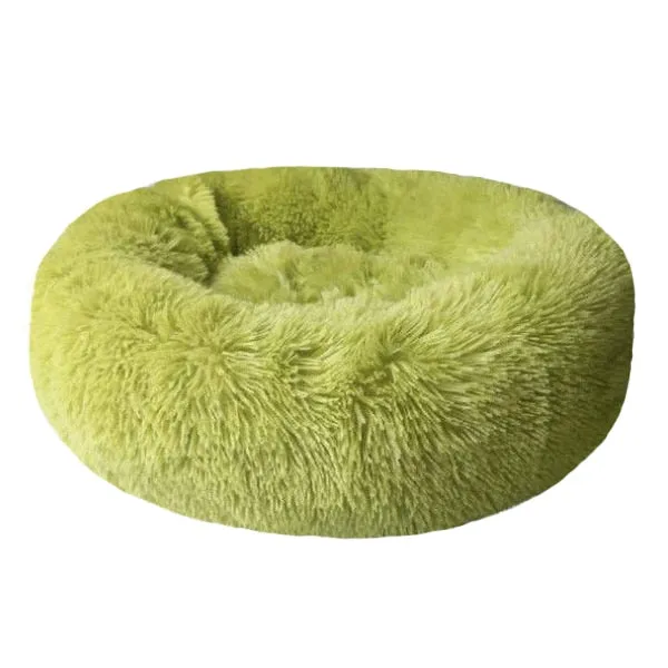 Calming Fluffy Dog Bed Lounger Cushion