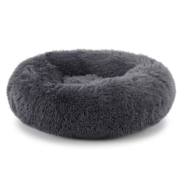 Calming Fluffy Dog Bed Lounger Cushion