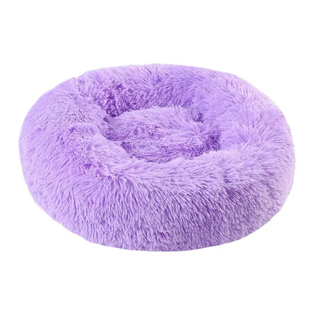 Calming Fluffy Dog Bed Lounger Cushion