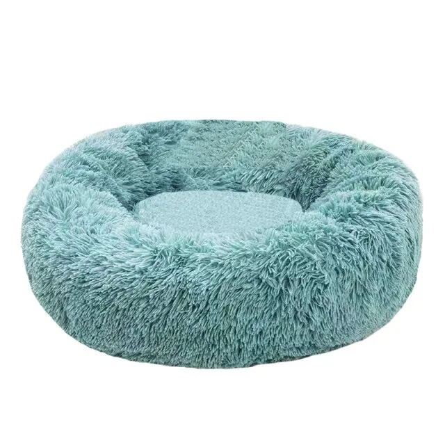 Calming Fluffy Dog Bed Lounger Cushion