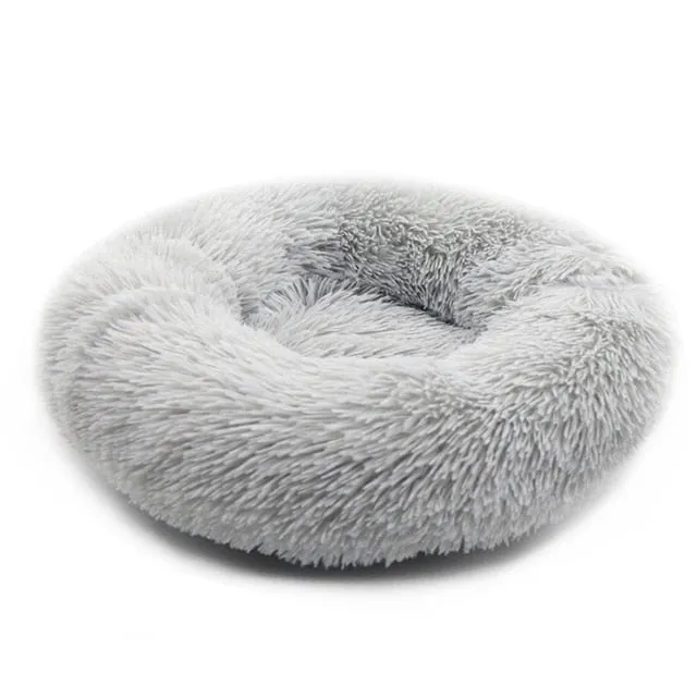 Calming Fluffy Dog Bed Lounger Cushion