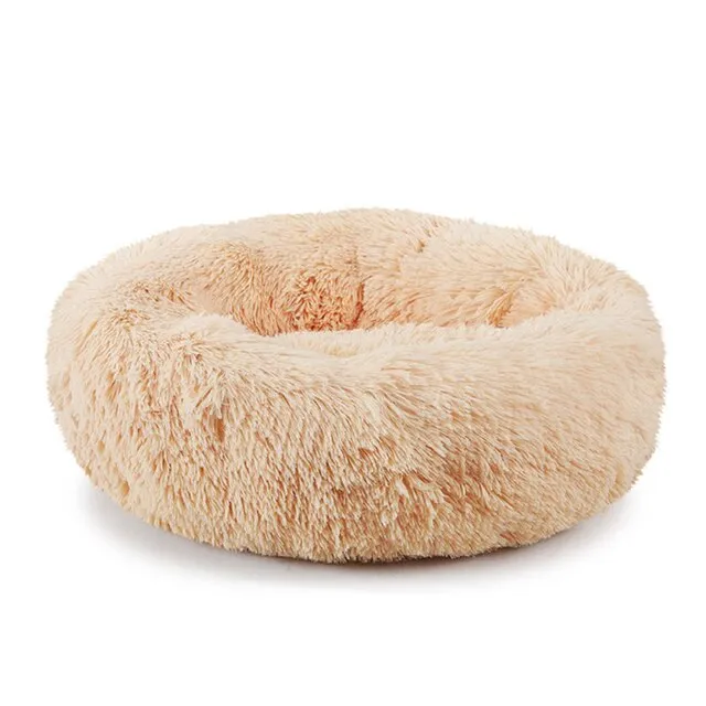 Calming Fluffy Dog Bed Lounger Cushion