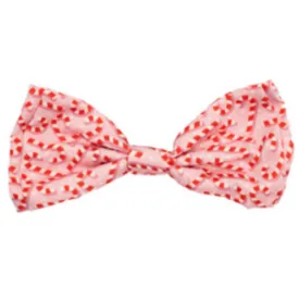 Christmas Bow Tie - FuzzYard - Candy Cane Pink