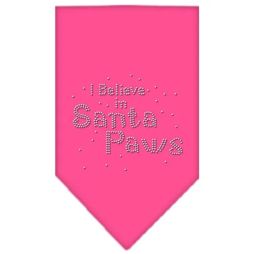 Christmas Pet and Dog Bandana Rhinestone, "I Believe In Santa Paws"