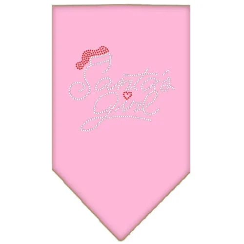 Christmas Pet and Dog Bandana Rhinestone, "Santa's Girl"