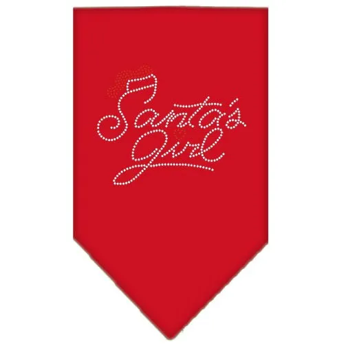 Christmas Pet and Dog Bandana Rhinestone, "Santa's Girl"