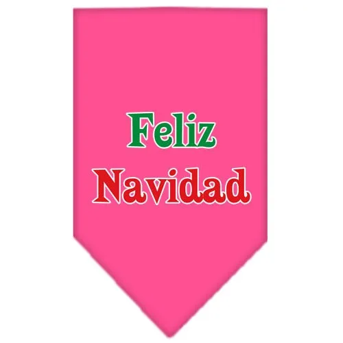 Christmas Pet and Dog Bandana Screen Printed, "Feliz Navidad"