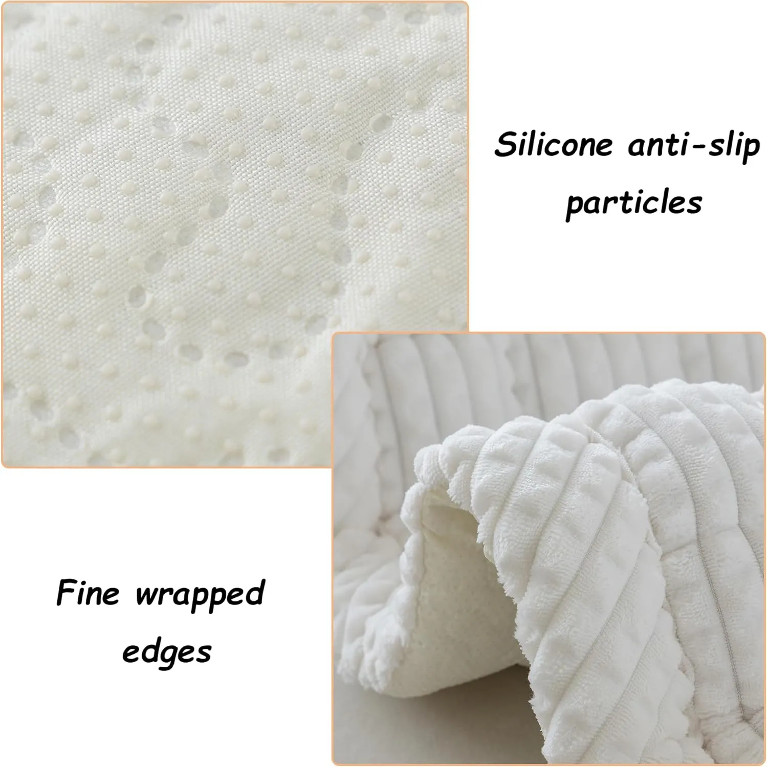 Couch Cover for Dogs Washable, Fuzzy Pet Cover for Sofa, Covers for 3 Cushion Couch Pet Friendly, Non Slip Dog Bed Mat Blanket (White, 27.6x59.06 inch)