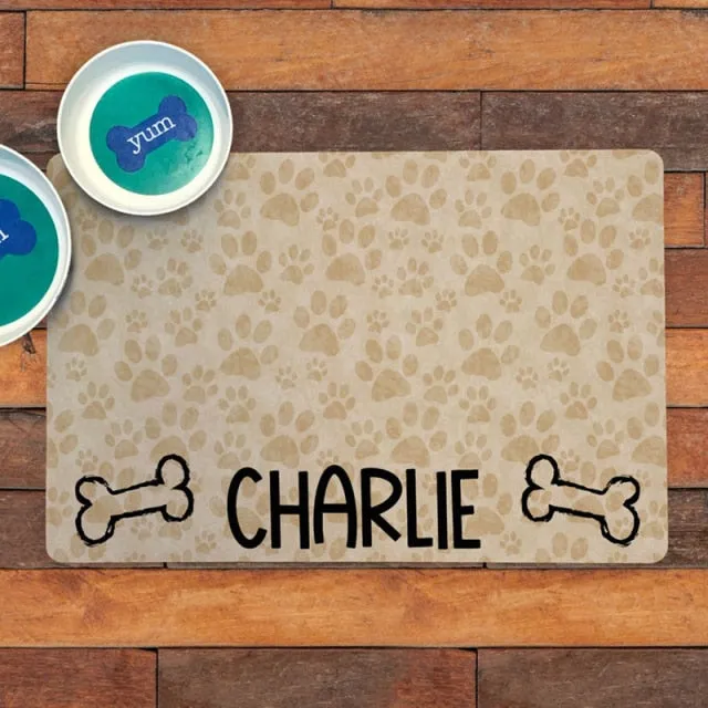 Custom Name Pet Feeding Placemat