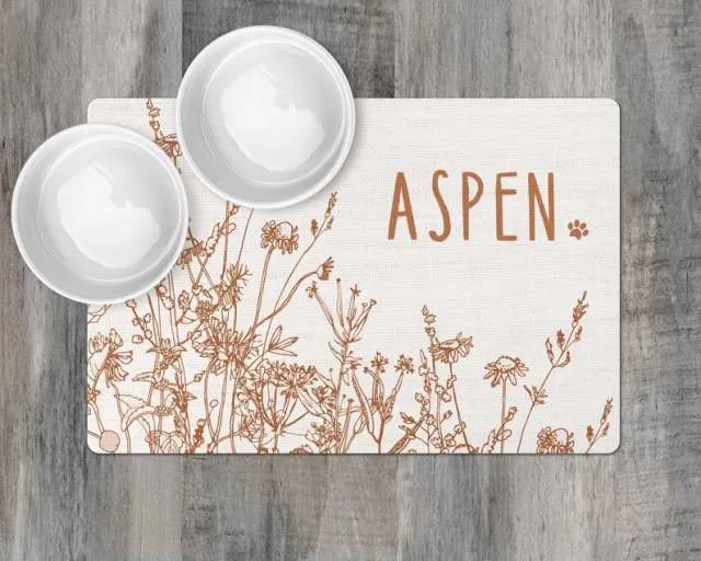 Custom Name Pet Feeding Placemat