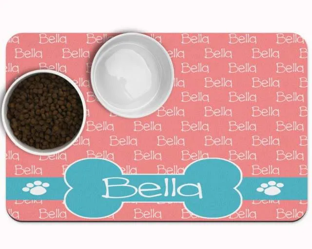 Custom Name Pet Feeding Placemat