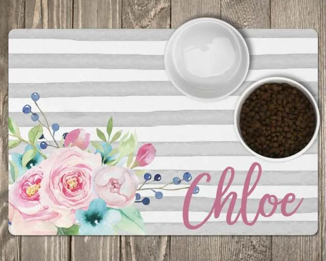 Custom Name Pet Feeding Placemat