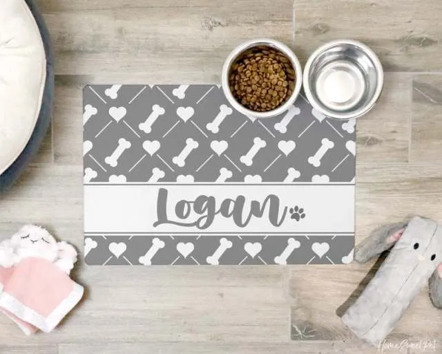 Custom Name Pet Feeding Placemat
