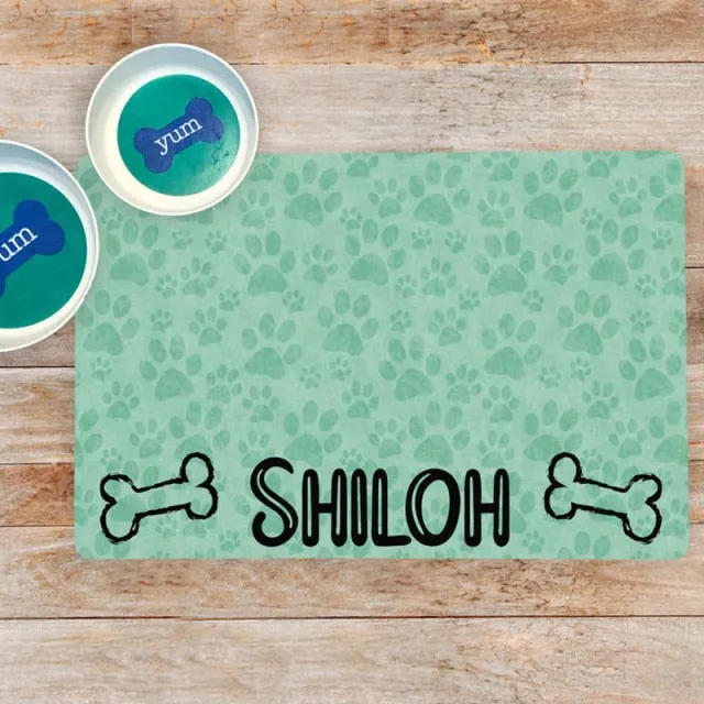 Custom Name Pet Feeding Placemat