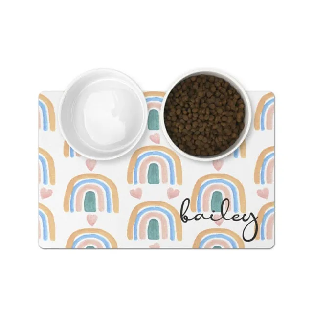 Custom Name Pet Feeding Placemat