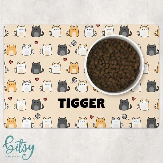 Custom Name Pet Feeding Placemat