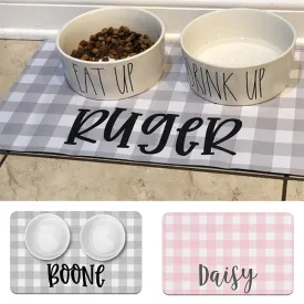 Custom Name Pet Feeding Placemat