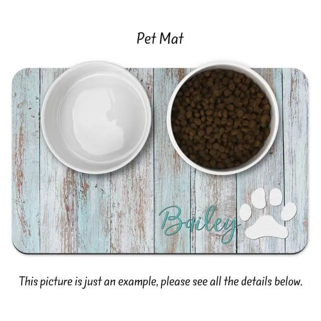 Custom Name Pet Feeding Placemat