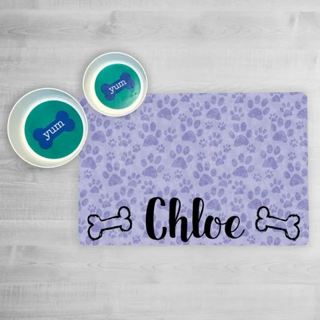 Custom Name Pet Feeding Placemat