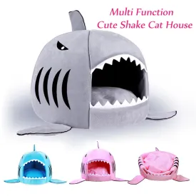 Cute Dog House Soft Kennel Shark Sleeping Sofa
