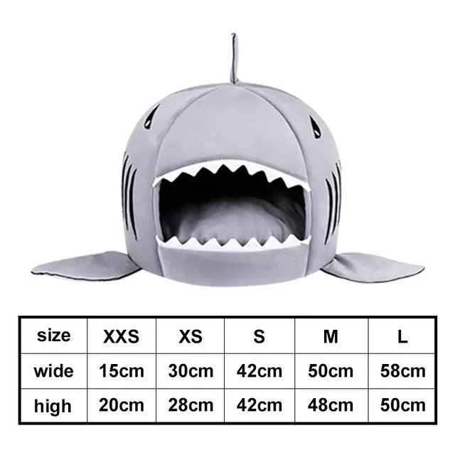Cute Dog House Soft Kennel Shark Sleeping Sofa
