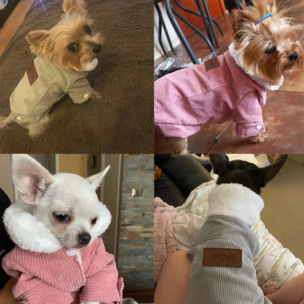 Cute Dog Jacket Clothes For Small Dogs Cat Pet Autumn Winter Warm Fleece Coat Puppy Thick Outfits Chihuahua Yorkie Ropa Para Perro