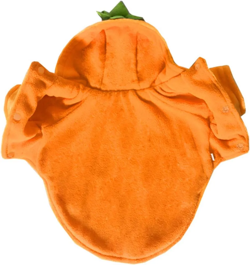 Dog Cat Halloween Pumpkin Costume Pet Cosplay Outfits Clothes Fleece Hoodie Sweater Coat Halloween Costumes for Dogs Puppy Cats