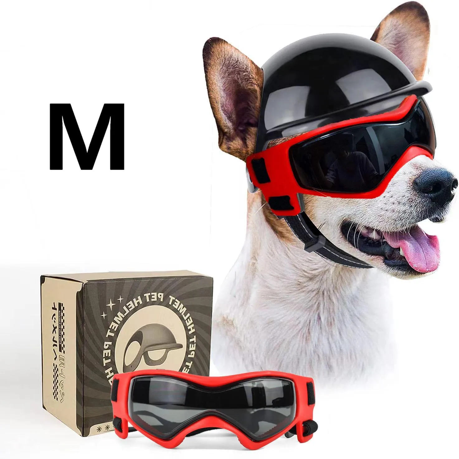 Dog Helmet & Goggles Set