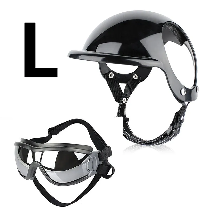 Dog Helmet & Goggles Set