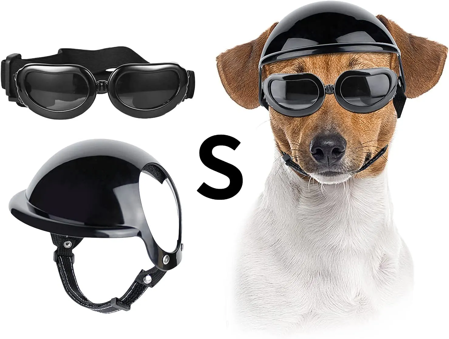 Dog Helmet & Goggles Set