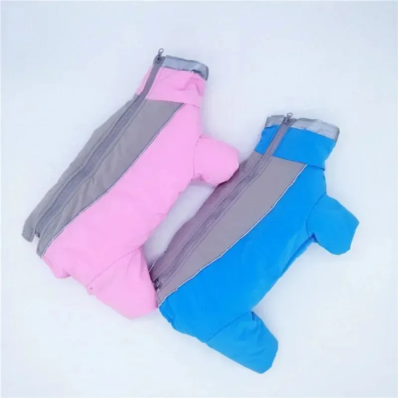 Dog winter clothing, warm and waterproof  jumpsuit,  reflective jacket,