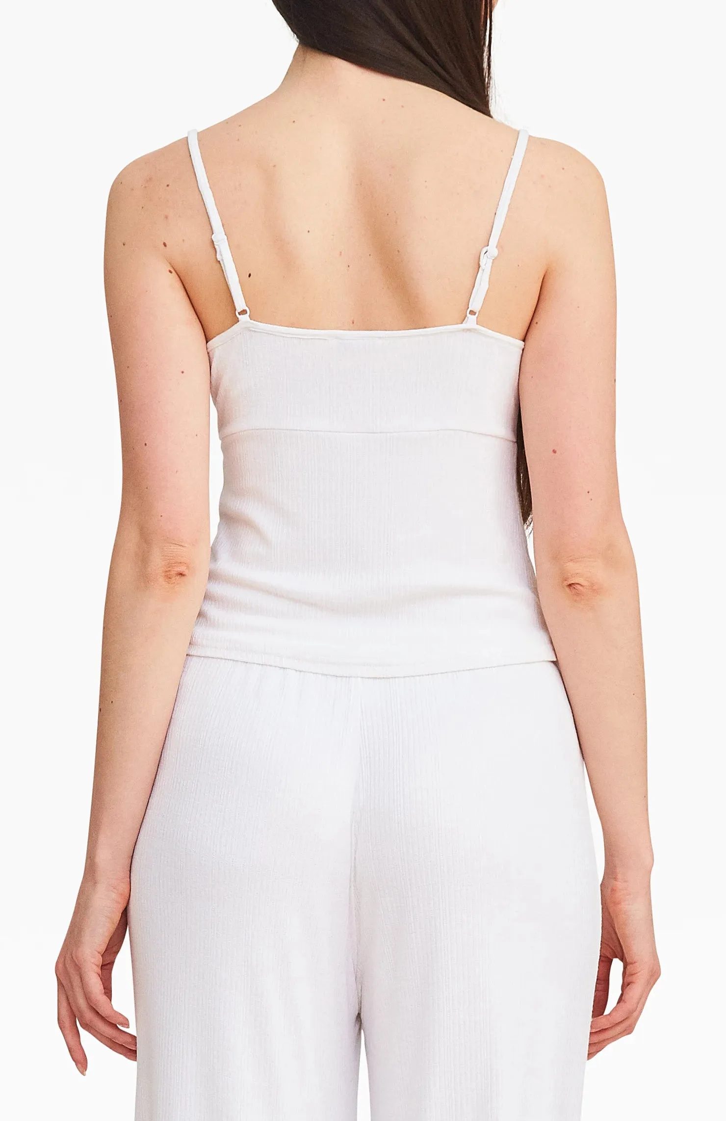 Double Layer Cami Top - Pure White