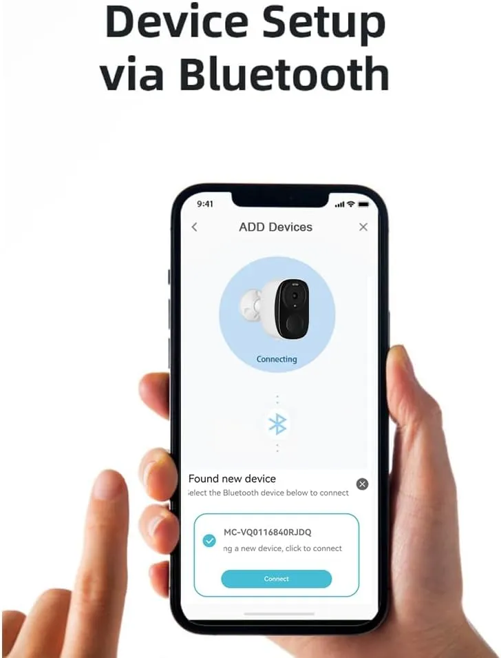 EVERSECU 2K 3MP Solar-Powered Wireless Security Camera Support Pairing Via Bluetooth, Outdoor WiFi Home CCTV Bullet Camera, Spotlight, PIR Motion Detection, 2-Way Audio, Night Vision, Work with Alexa