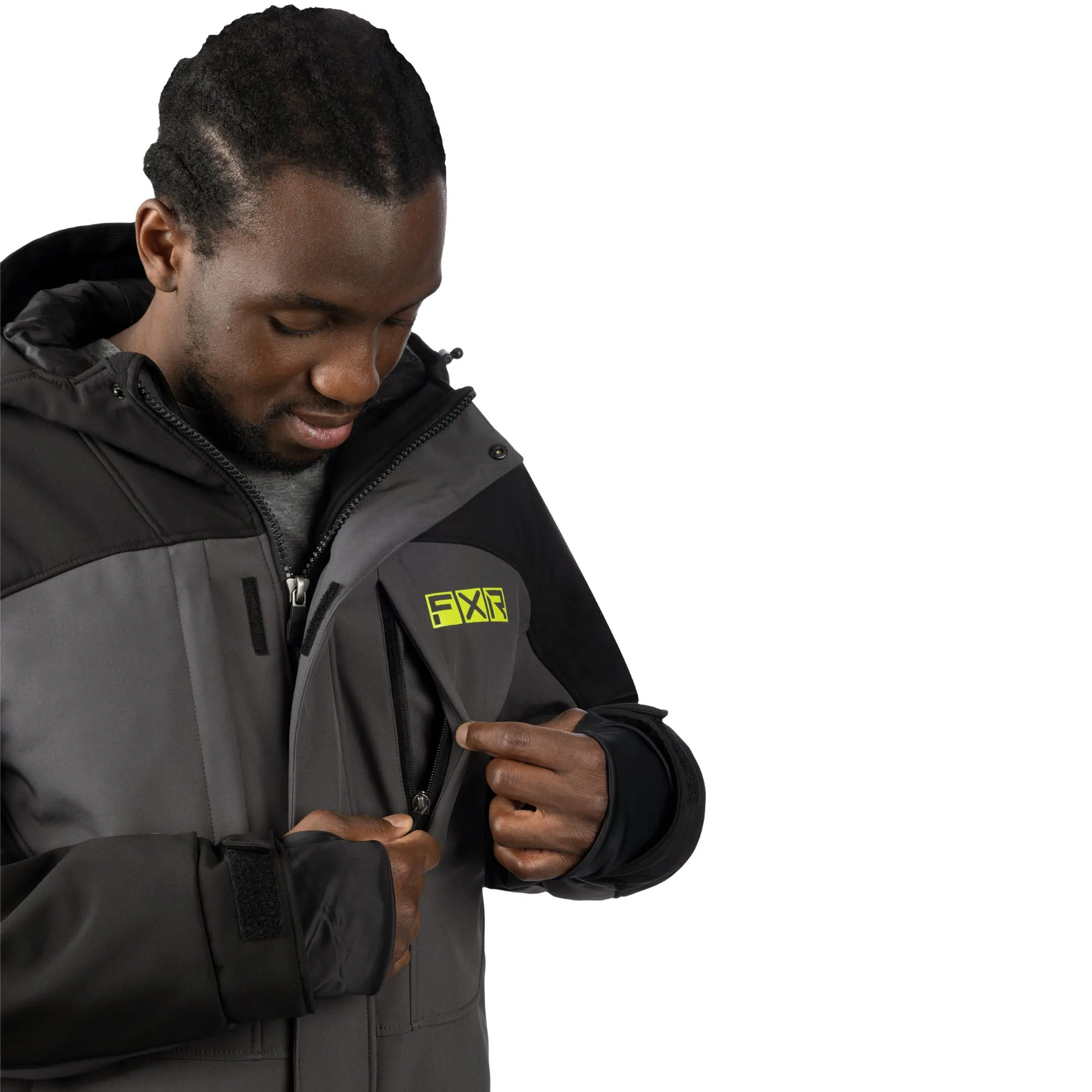 FXR Vertical Pro Insulated Softshell Jacket Asphalt/Black
