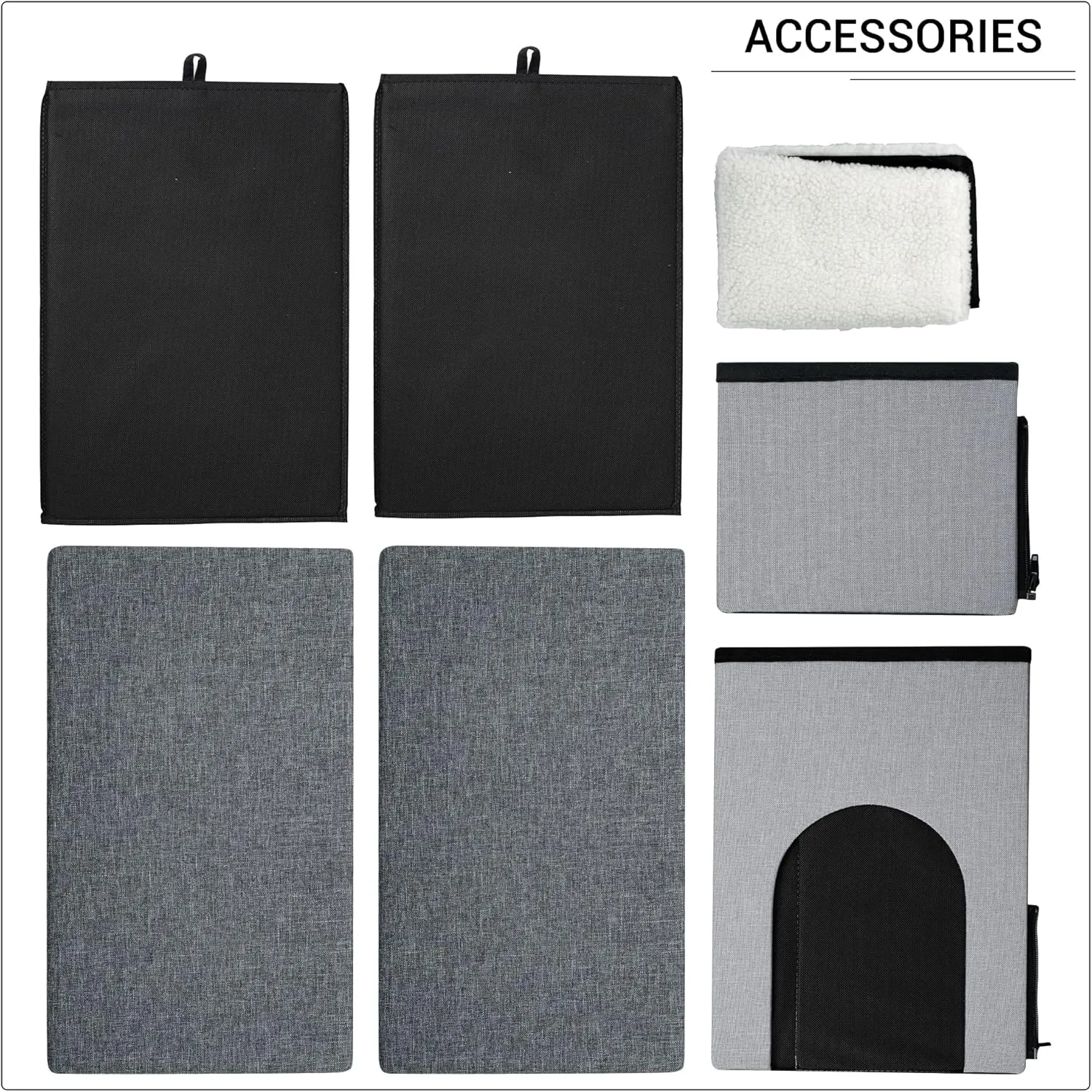 Heeyoo Dog Stairs for Small Dogs, Foldable Dog Steps for Couch and High Bed, 2-Step Pet Stairs with Storage and Pet House, Non-Slip Pet Ramp for Small to Large Dogs and CatsUp to 150 Lbs