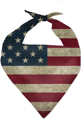 Howilath 4th of July USA Flag Print Dog Bandana American Flags Puppies Triangle Scarf Bibs for Large Small Medium Dogs