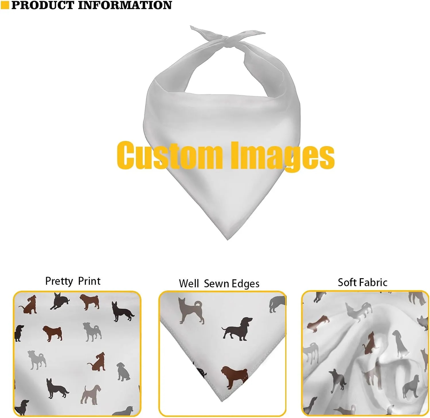 Howilath Colorful Birds Pet Kerchief Dog Scarf Accessories Washable Bandana, Scarf for Small to Large Dog, Puppy, Cat