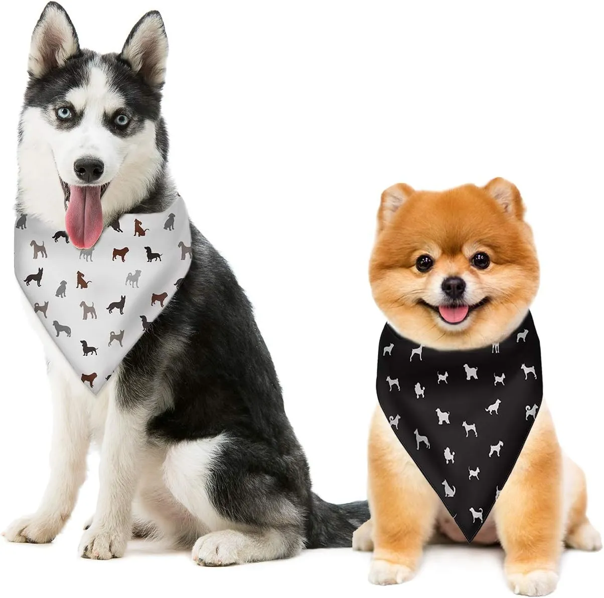 Howilath Colorful Birds Pet Kerchief Dog Scarf Accessories Washable Bandana, Scarf for Small to Large Dog, Puppy, Cat