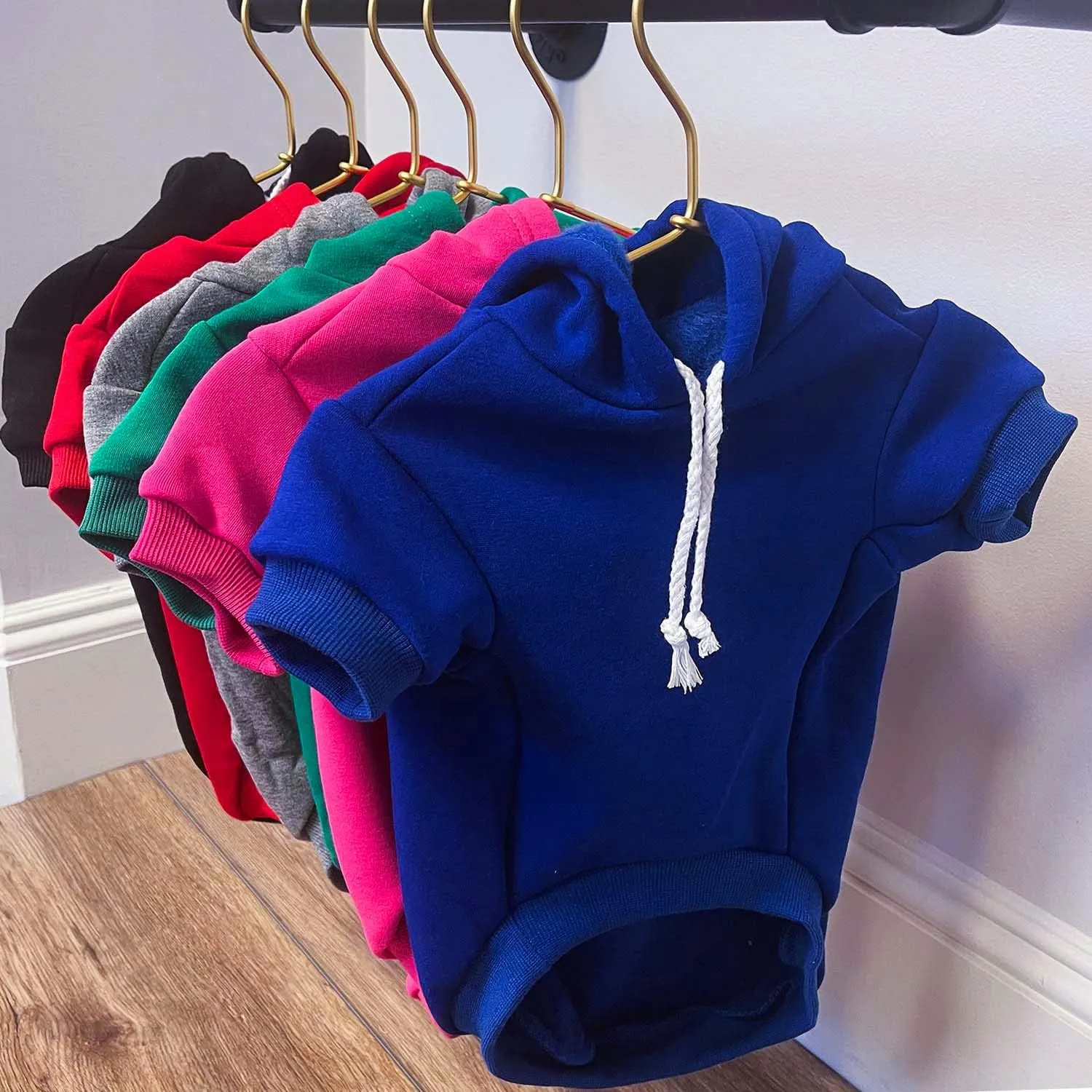 It's A Girl Arrow Dog Hoodie Fleece Lined Pullover Sweatshirt with Leash Hole (Baby Pink, 4X-Large 423)