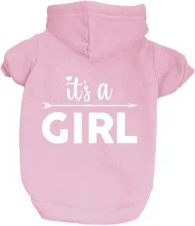 It's A Girl Arrow Dog Hoodie Fleece Lined Pullover Sweatshirt with Leash Hole (Baby Pink, 4X-Large 423) It's A Girl Arrow Dog Hoodie Fleece Lined Pullover Sweatshirt with Leash Hole (Baby Pink, 4X-Large 423)