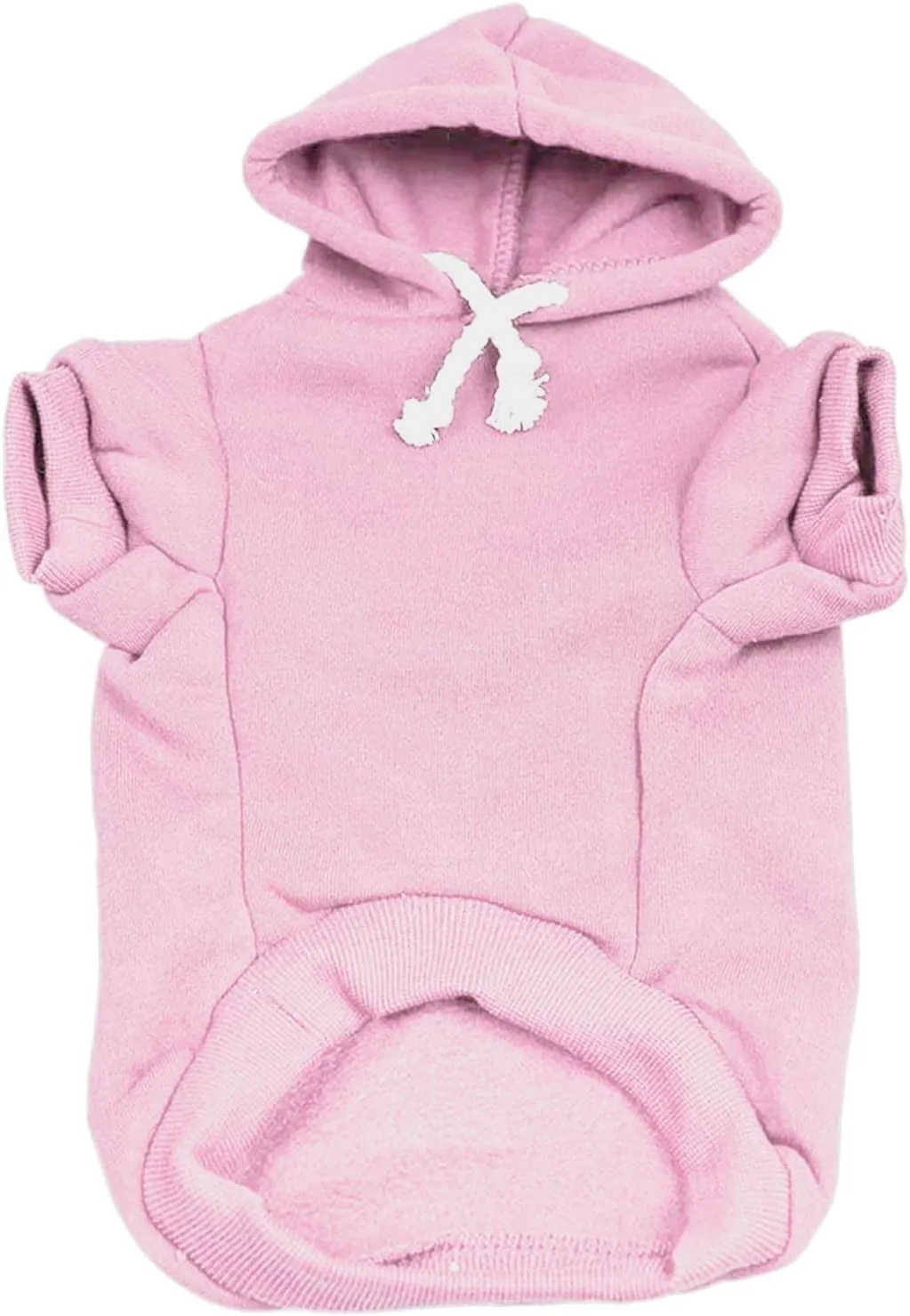It's A Girl Arrow Dog Hoodie Fleece Lined Pullover Sweatshirt with Leash Hole (Baby Pink, 4X-Large 423)